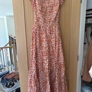 Free People Orange Floral Women's Dress